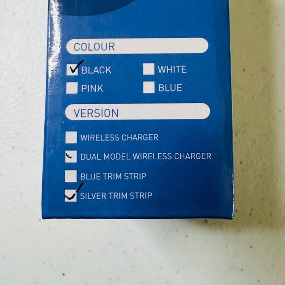 Foldable Wireless Charger Stand For Phones & AirPods Black With Silver Trim - Picture 3 of 9